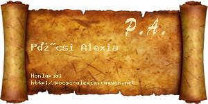 Pócsi Alexia névjegykártya